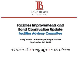Facilities Improvements and Bond Construction Update Facilities Advisory Committee