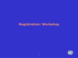 Registration: Workshop