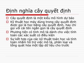 Định nghĩa cây quyết định