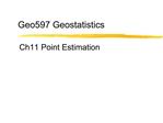 Geo597 Geostatistics