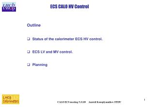 ECS CALO HV Control