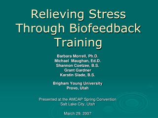 Relieving Stress Through Biofeedback Training