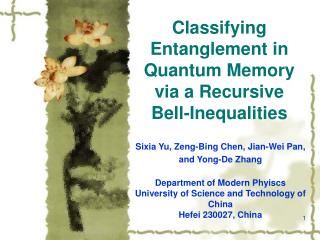 Classifying Entanglement in Quantum Memory via a Recursive Bell-Inequalities