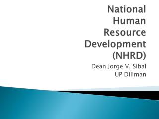 National Human Resource Development (NHRD)