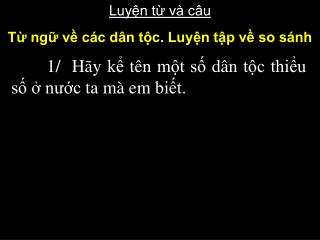 Luyện từ và câu