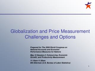 Globalization and Price Measurement Challenges and Options