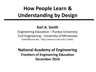 How People Learn &amp; Understanding by Design