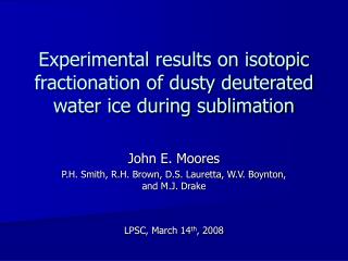 Experimental results on isotopic fractionation of dusty deuterated water ice during sublimation