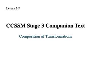 CCSSM Stage 3 Companion Text