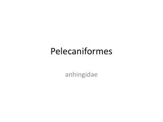 Pelecaniformes