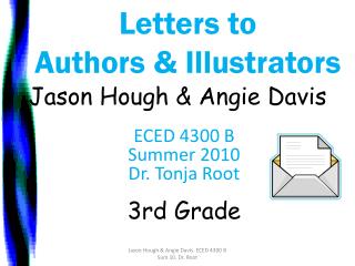 Letters to Authors &amp; Illustrators