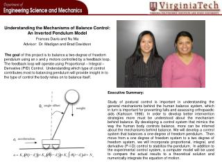 Understanding the Mechanisms of Balance Control: An Inverted Pendulum Model