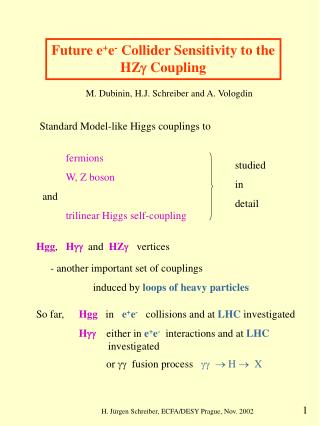 Future e + e - Collider Sensitivity to the HZ  Coupling