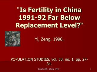 China : Total fertility rate