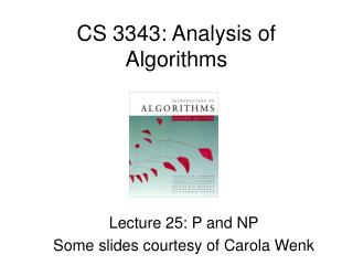 CS 3343: Analysis of Algorithms