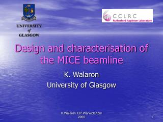 Design and characterisation of the MICE beamline