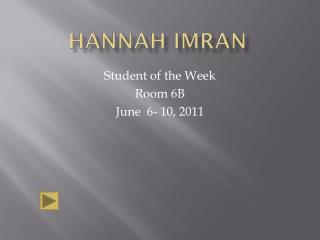 HANNAH IMRAN