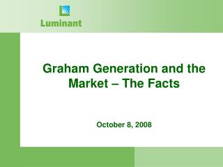 Graham Generation and the Market – The Facts October 8, 2008