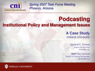 Podcasting Institutional Policy and Management Issues