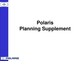 Polaris Planning Supplement