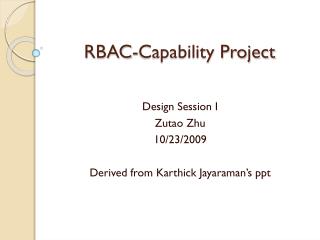 RBAC-Capability Project