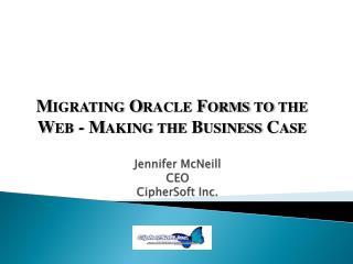 Jennifer McNeill CEO CipherSoft Inc.