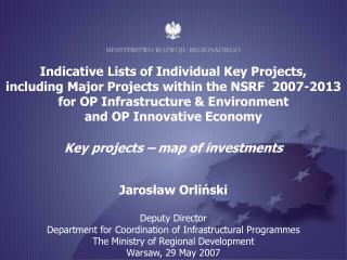Indicative Lists of Individual Key Projects,