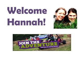 Welcome Hannah!