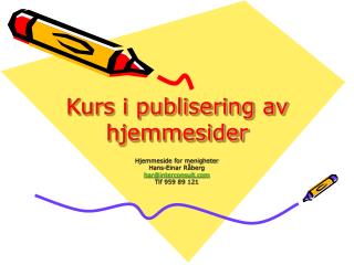 Kurs i publisering av hjemmesider