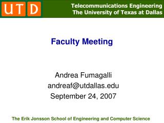 Faculty Meeting