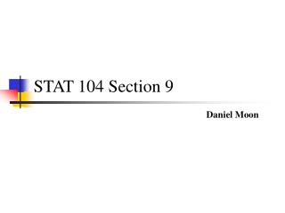 STAT 104 Section 9