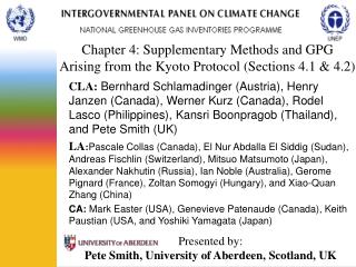 Chapter 4: Supplementary Methods and GPG Arising from the Kyoto Protocol (Sections 4.1 &amp; 4.2)