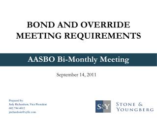 AASBO Bi-Monthly Meeting