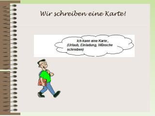 Wir schreiben eine Karte!