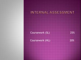 INTERNAL ASSESSMENT