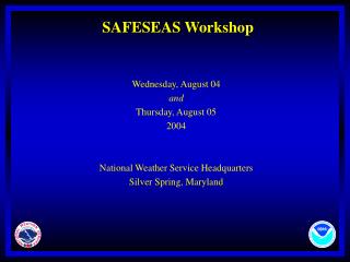 SAFESEAS Workshop