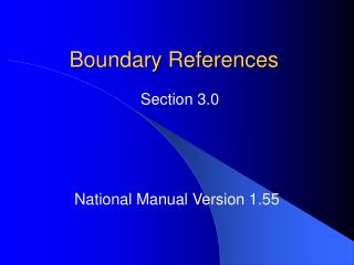 Boundary References