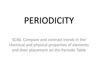 PERIODICITY