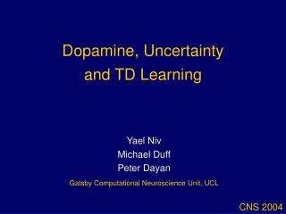 Dopamine, Uncertainty and TD Learning