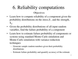 6. Reliability computations