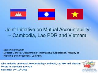 Joint Initiative on Mutual Accountability – Cambodia, Lao PDR and Vietnam