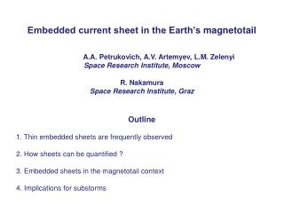 Embedded current sheet in the Earth’s magnetotail