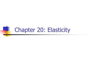 Chapter 20: Elasticity