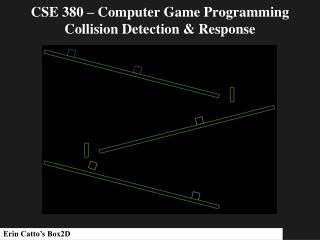CSE 380 – Computer Game Programming Collision Detection &amp; Response