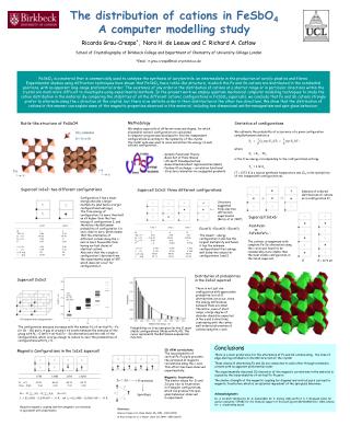 The distribution of cations in FeSbO 4 A computer modelling study