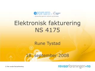 Elektronisk fakturering NS 4175