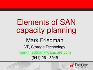 Elements of SAN capacity planning