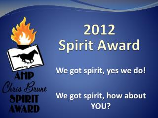 2012 Spirit Award