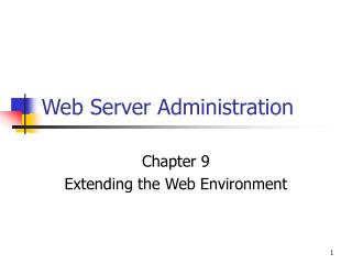 Web Server Administration