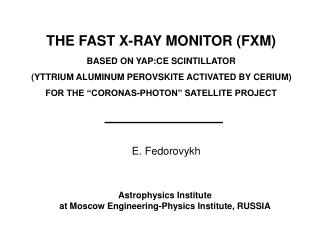 E. Fedorovykh